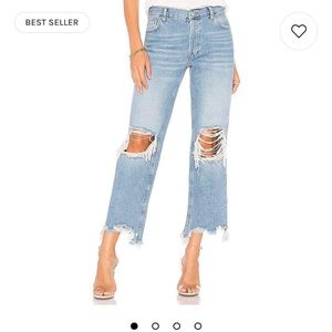Free People Maggie straight jean in light denim
